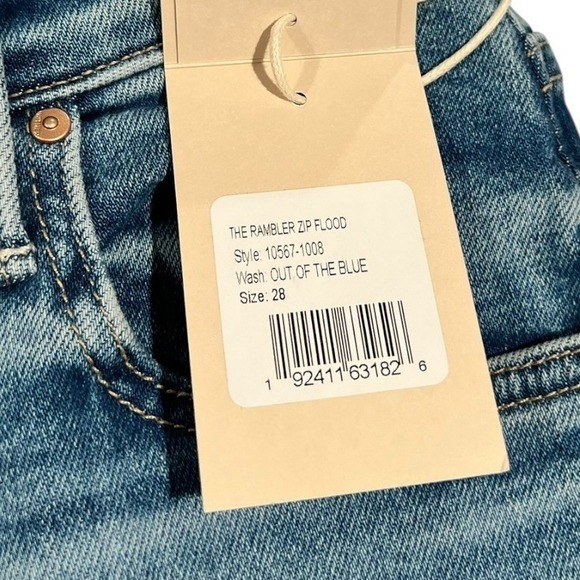 MOTHER The Rambler Zip Flood in Out of the Blue Size 28 NWT - Picture 3 of 16